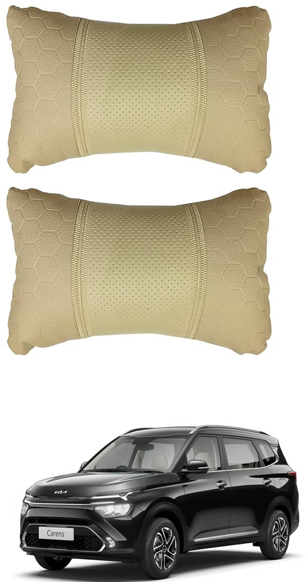 JVG Neck Cushions Set of 2 Beige JVG Neck Cushions Set of 2 Beige