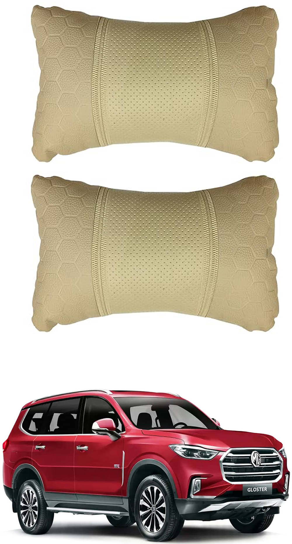     			JVG Neck Cushions Set of 2 Beige