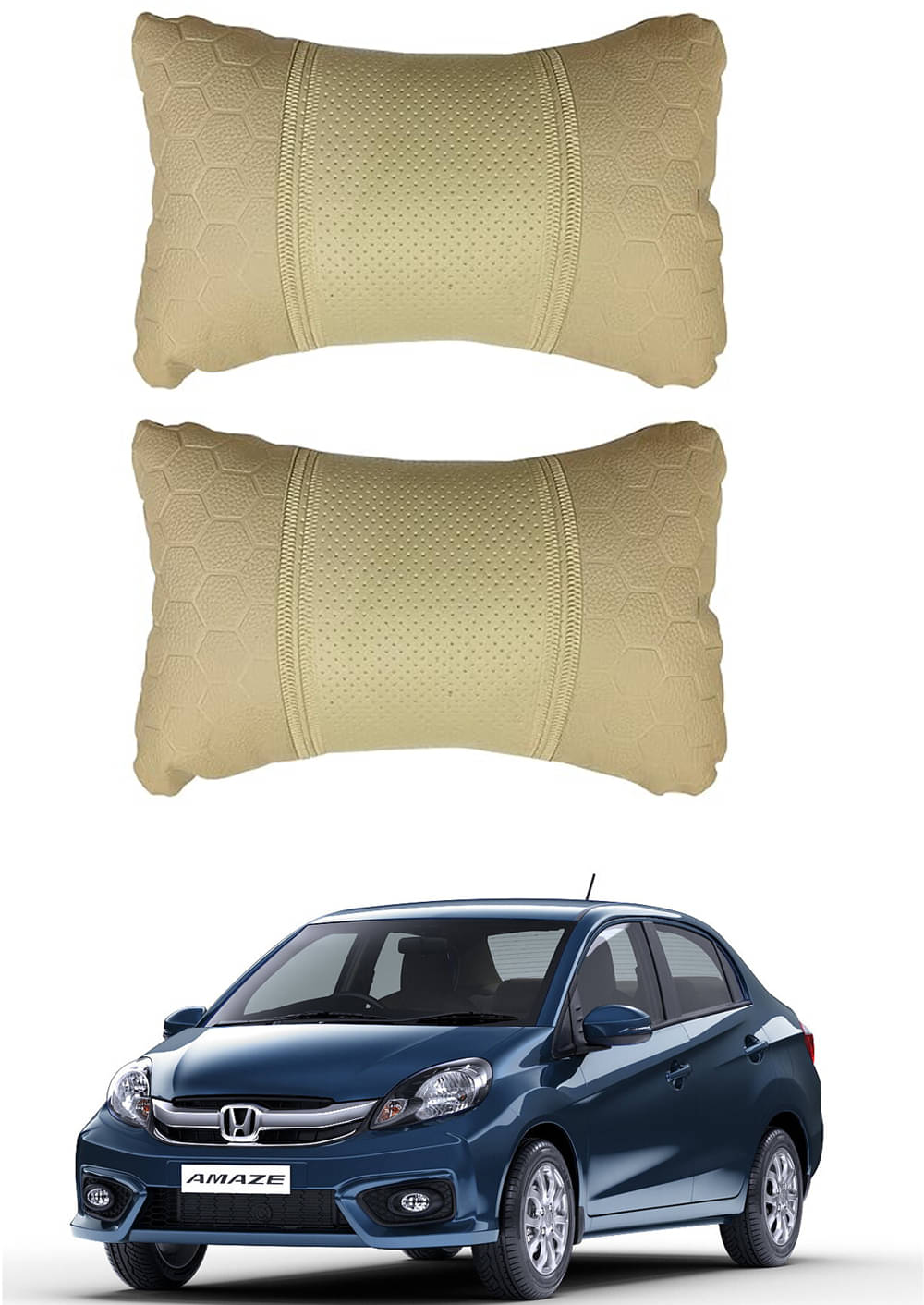 JVG Neck Cushions Set of 2 Beige JVG Neck Cushions Set of 2 Beige
