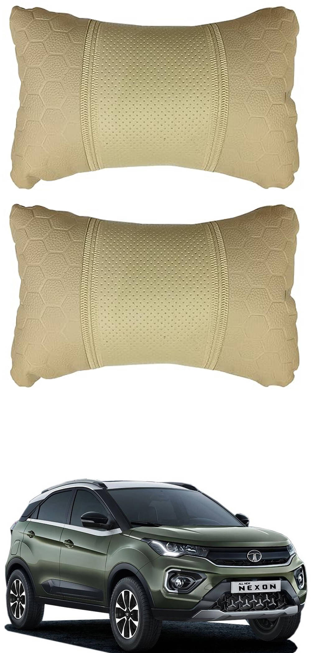JVG Neck Cushions Set of 2 Beige JVG Neck Cushions Set of 2 Beige