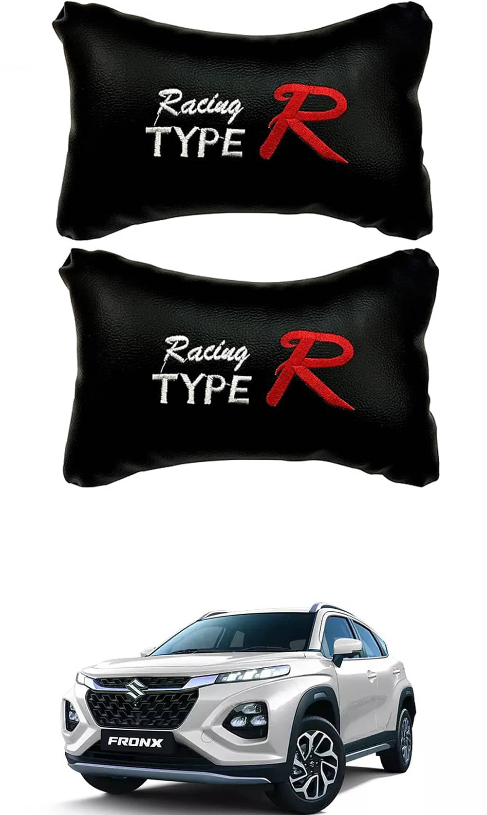     			JVG Neck Cushions Set of 2 Black