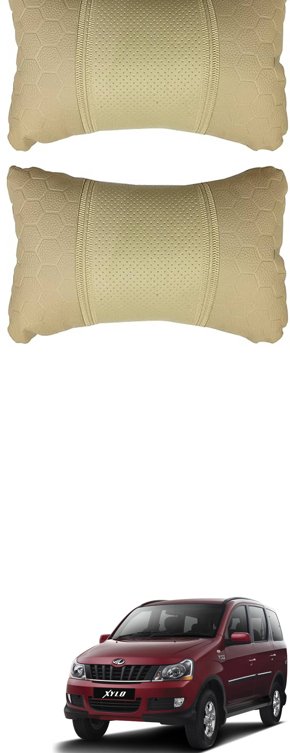     			JVG Neck Cushions Set of 2 Beige