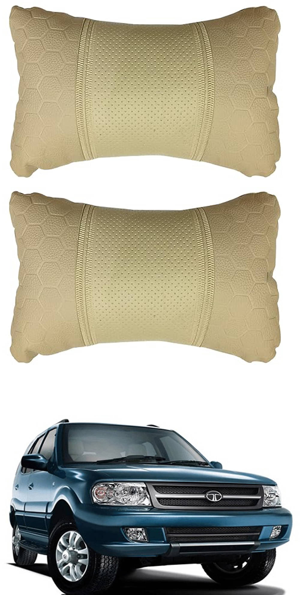     			JVG Neck Cushions Set of 2 Beige