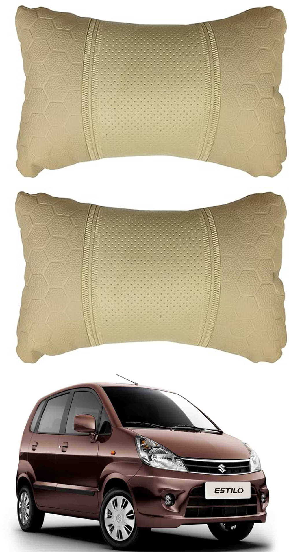     			JVG Neck Cushions Set of 2 Beige
