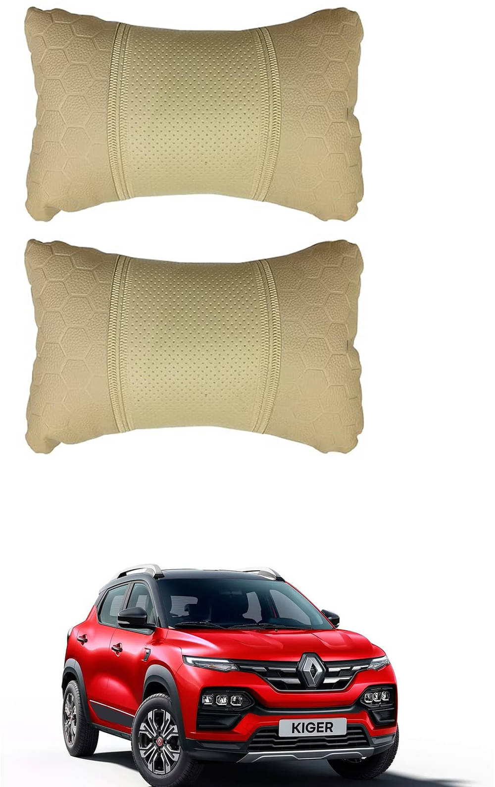     			JVG Neck Cushions Set of 2 Beige