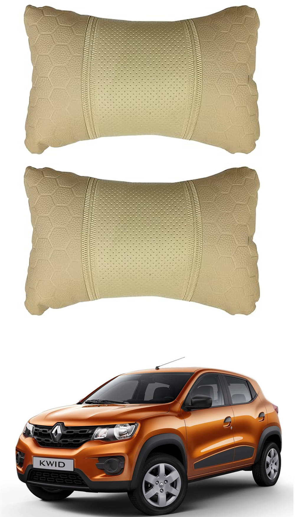     			JVG Neck Cushions Set of 2 Beige