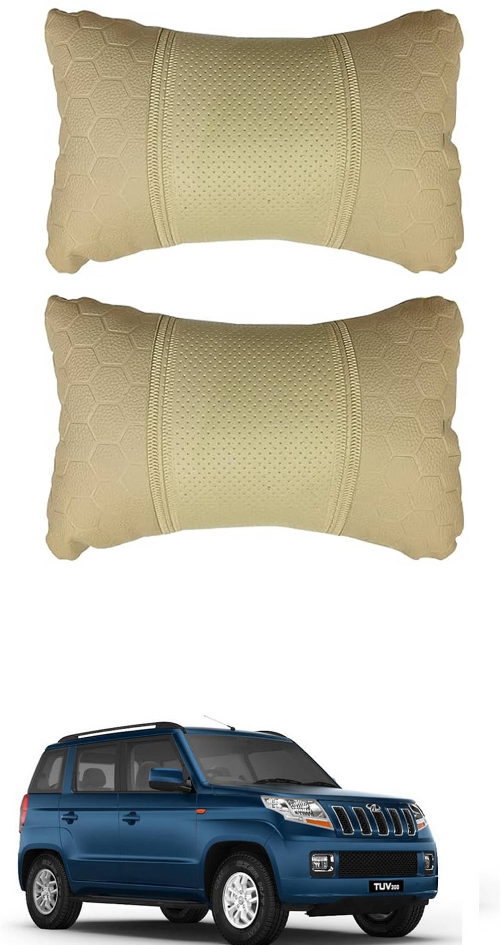 JVG Neck Cushions Set of 2 Beige JVG Neck Cushions Set of 2 Beige