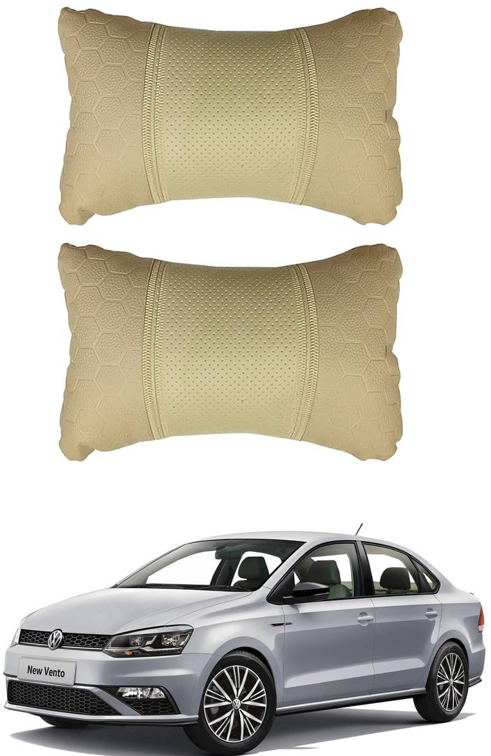 JVG Neck Cushions Set of 2 Beige JVG Neck Cushions Set of 2 Beige