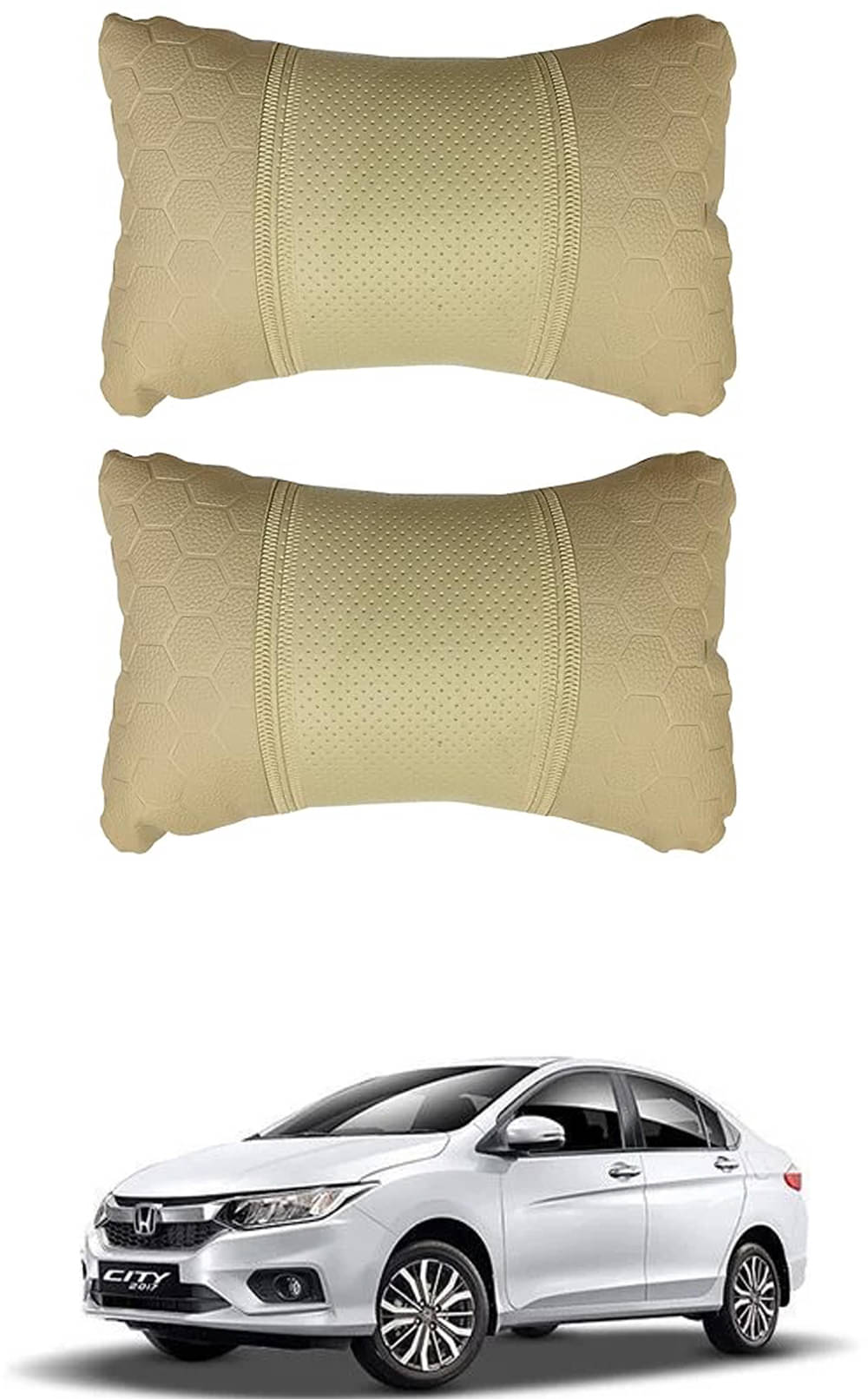 JVG Neck Cushions Set of 2 Beige JVG Neck Cushions Set of 2 Beige