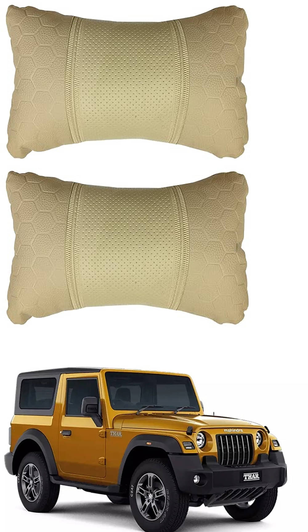     			JVG Neck Cushions Set of 2 Beige