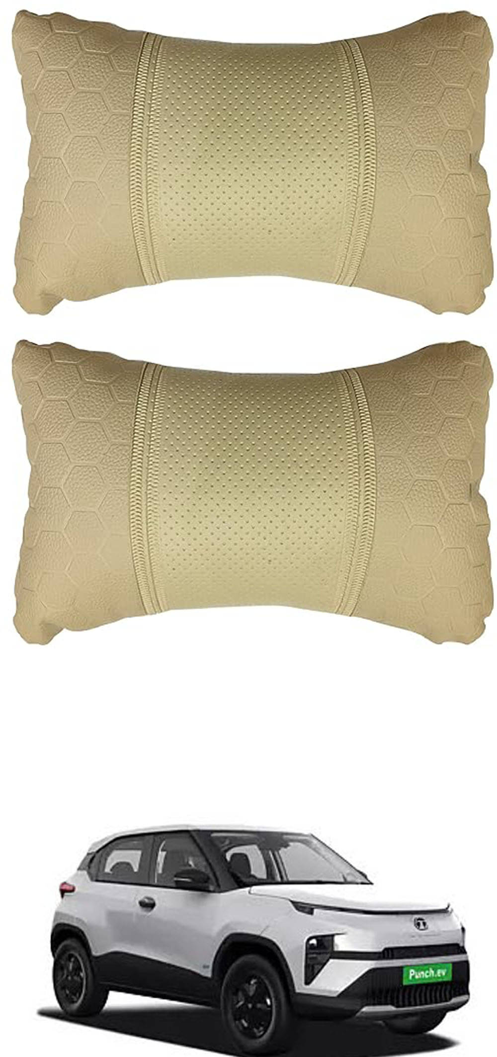 JVG Neck Cushions Set of 2 Beige JVG Neck Cushions Set of 2 Beige