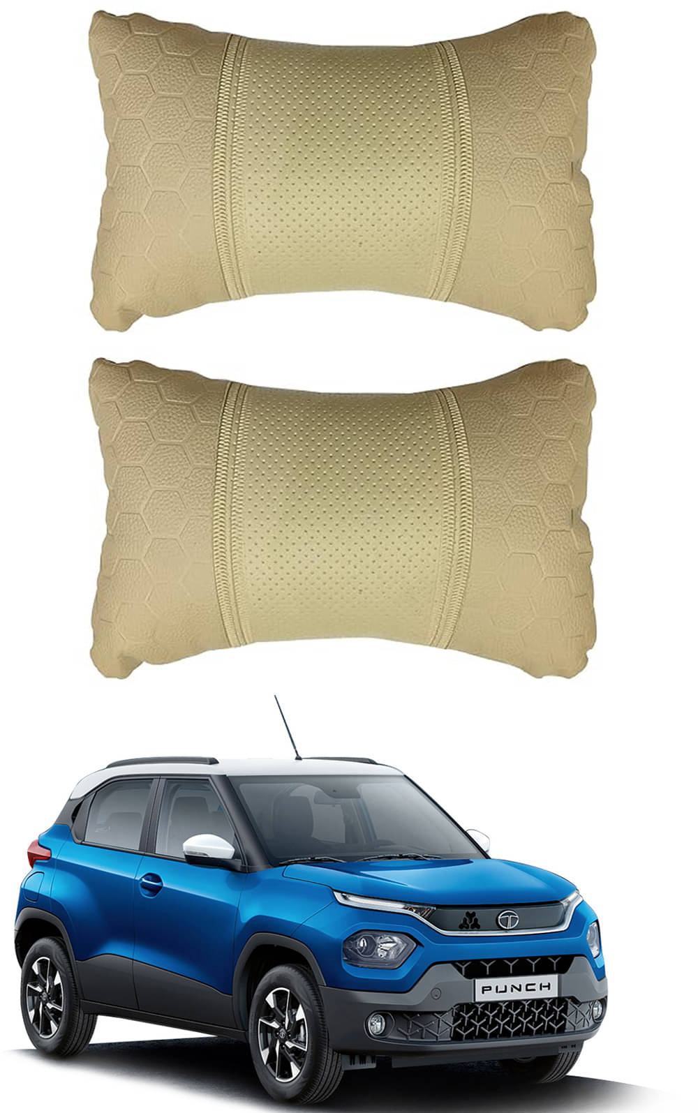 JVG Neck Cushions Set of 2 Beige JVG Neck Cushions Set of 2 Beige