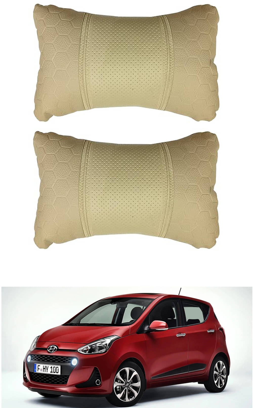     			JVG Neck Cushions Set of 2 Beige