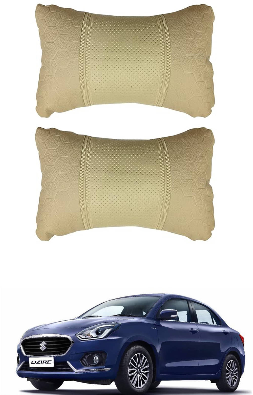     			JVG Neck Cushions Set of 2 Beige