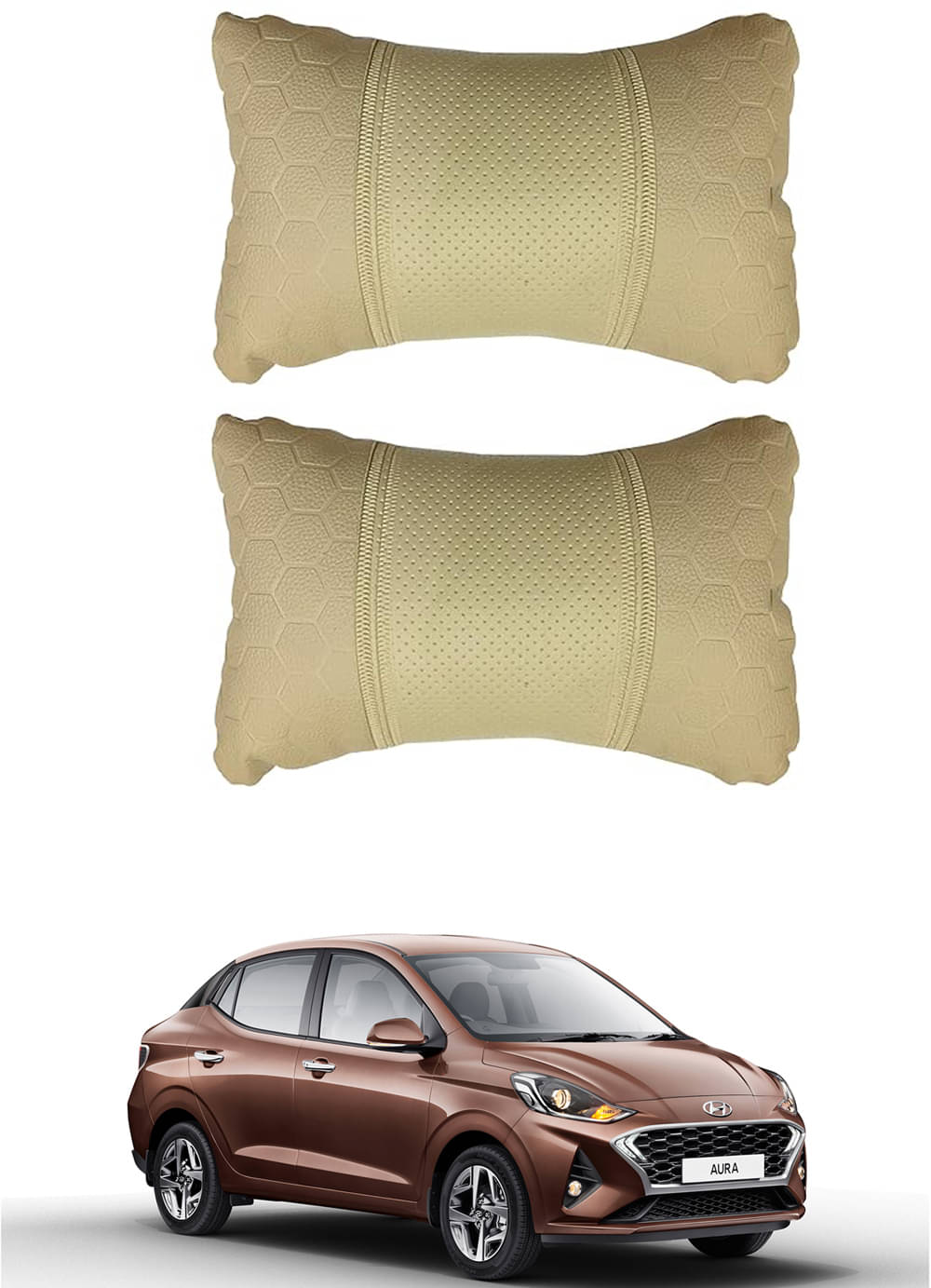     			JVG Neck Cushions Set of 2 Beige