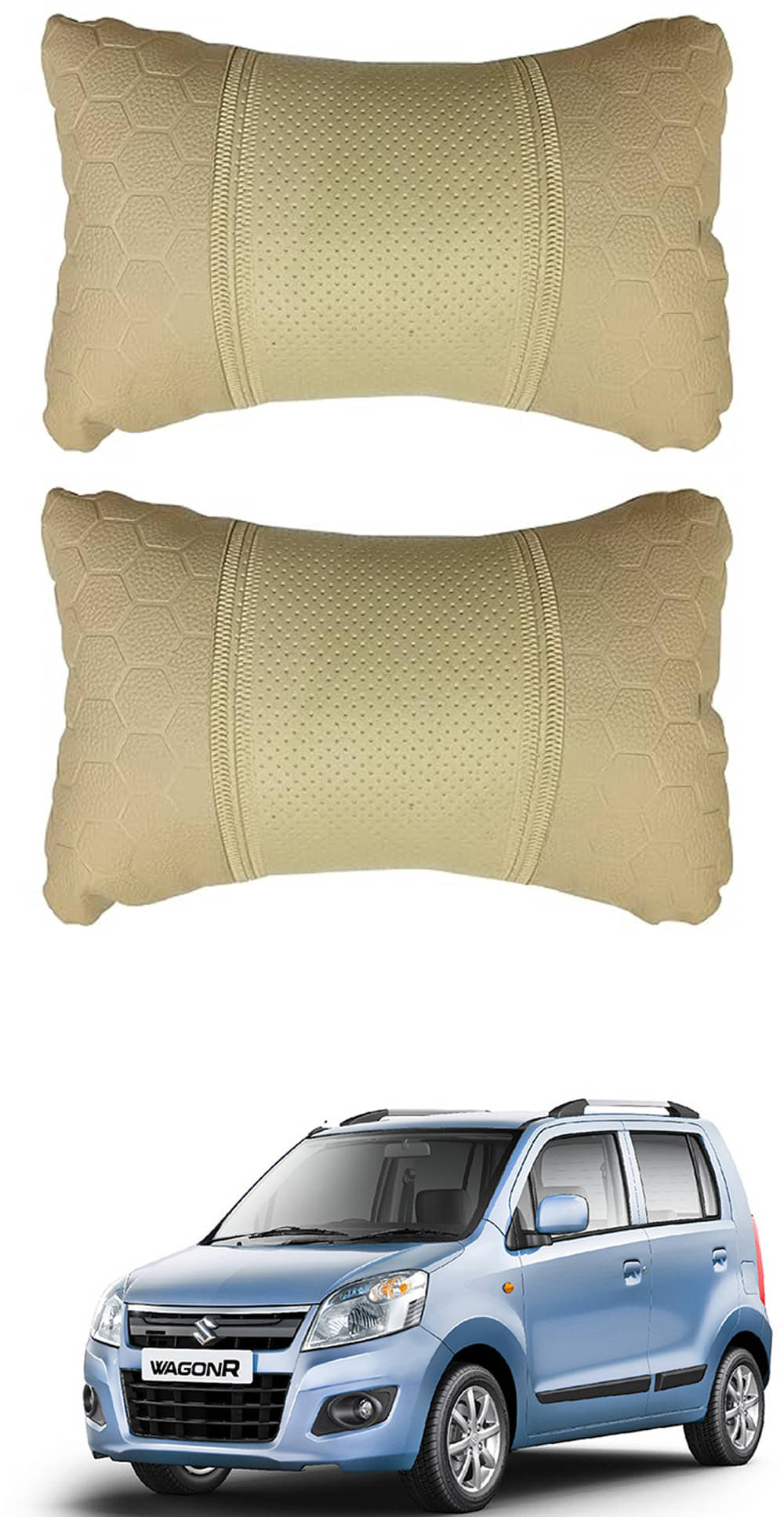 JVG Neck Cushions Set of 2 Beige JVG Neck Cushions Set of 2 Beige