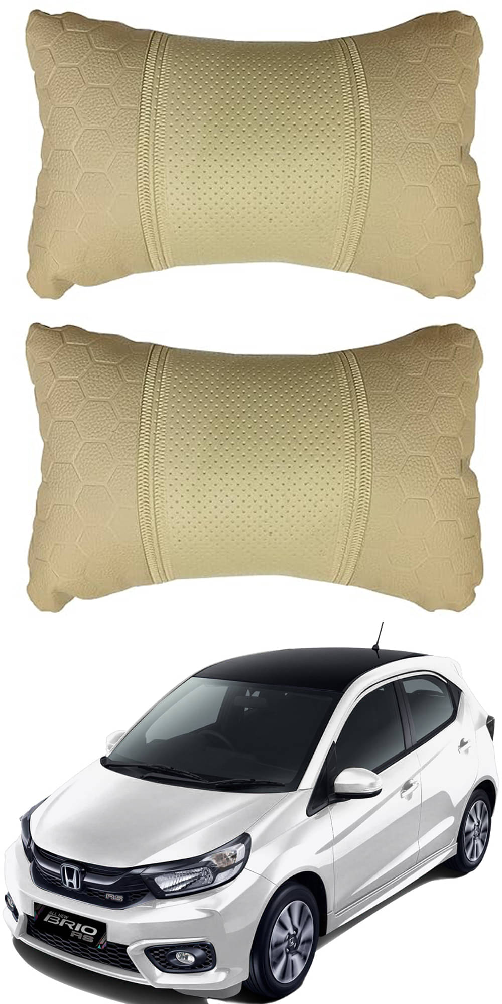     			JVG Neck Cushions Set of 2 Beige