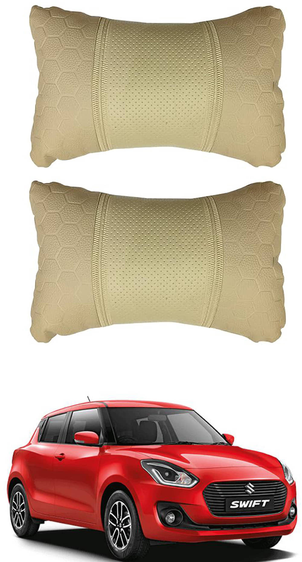 JVG Neck Cushions Set of 2 Beige
