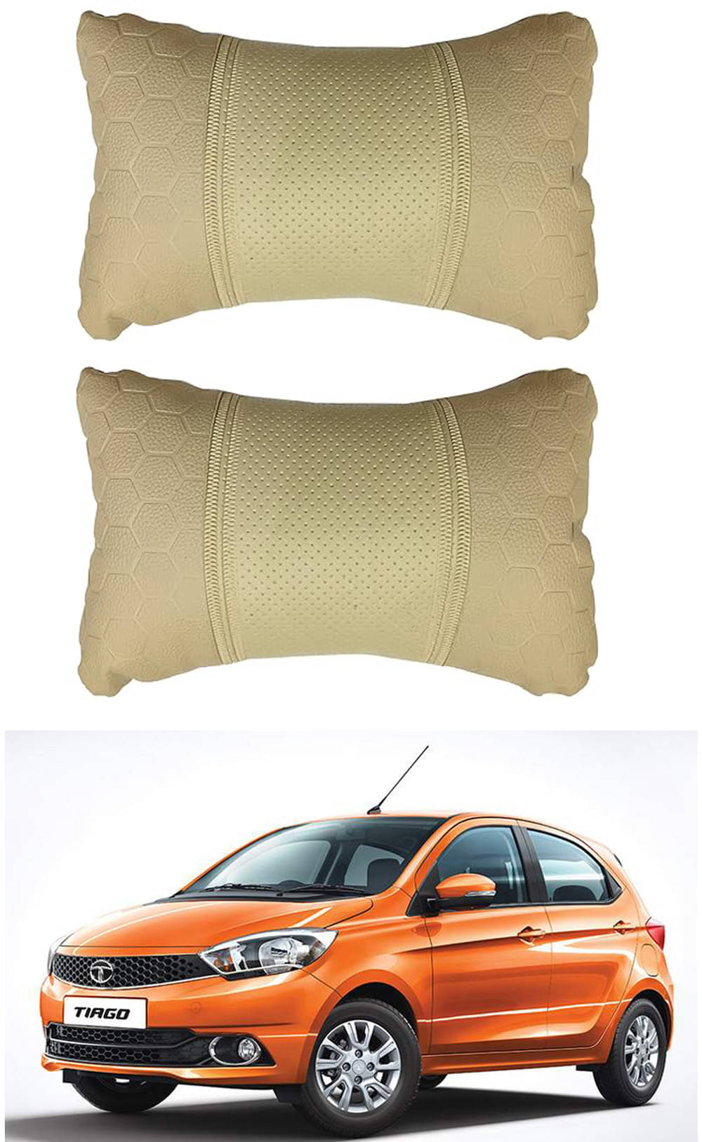     			JVG Neck Cushions Set of 2 Beige