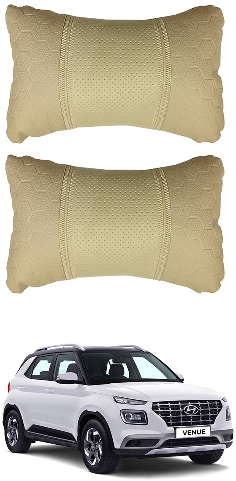     			JVG Neck Cushions Set of 2 Beige