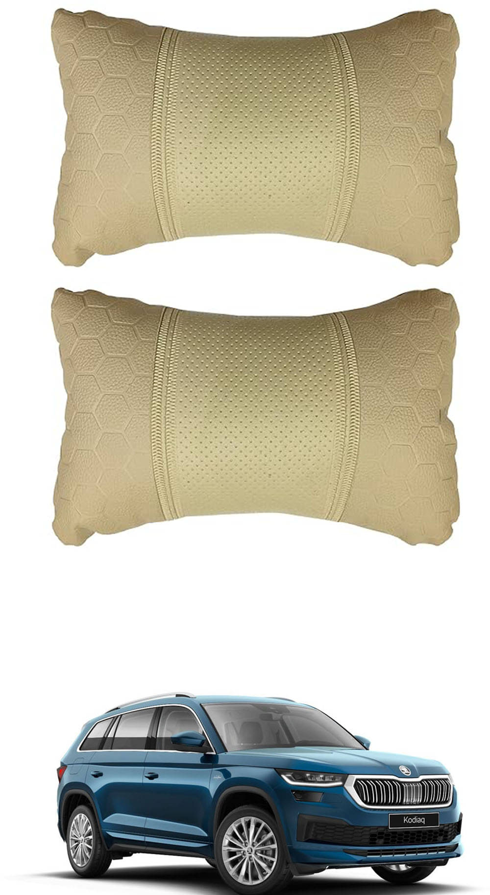     			JVG Neck Cushions Set of 2 Beige