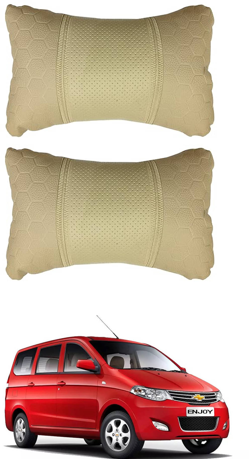     			JVG Neck Cushions Set of 2 Beige
