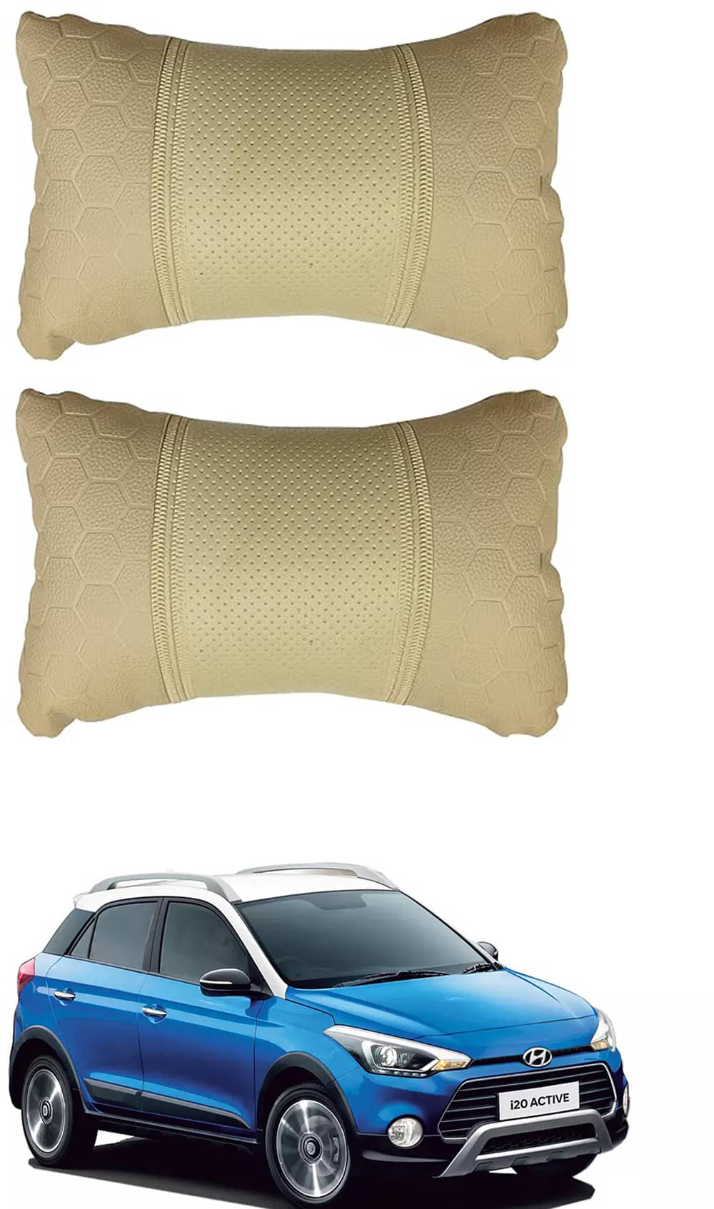     			JVG Neck Cushions Set of 2 Beige