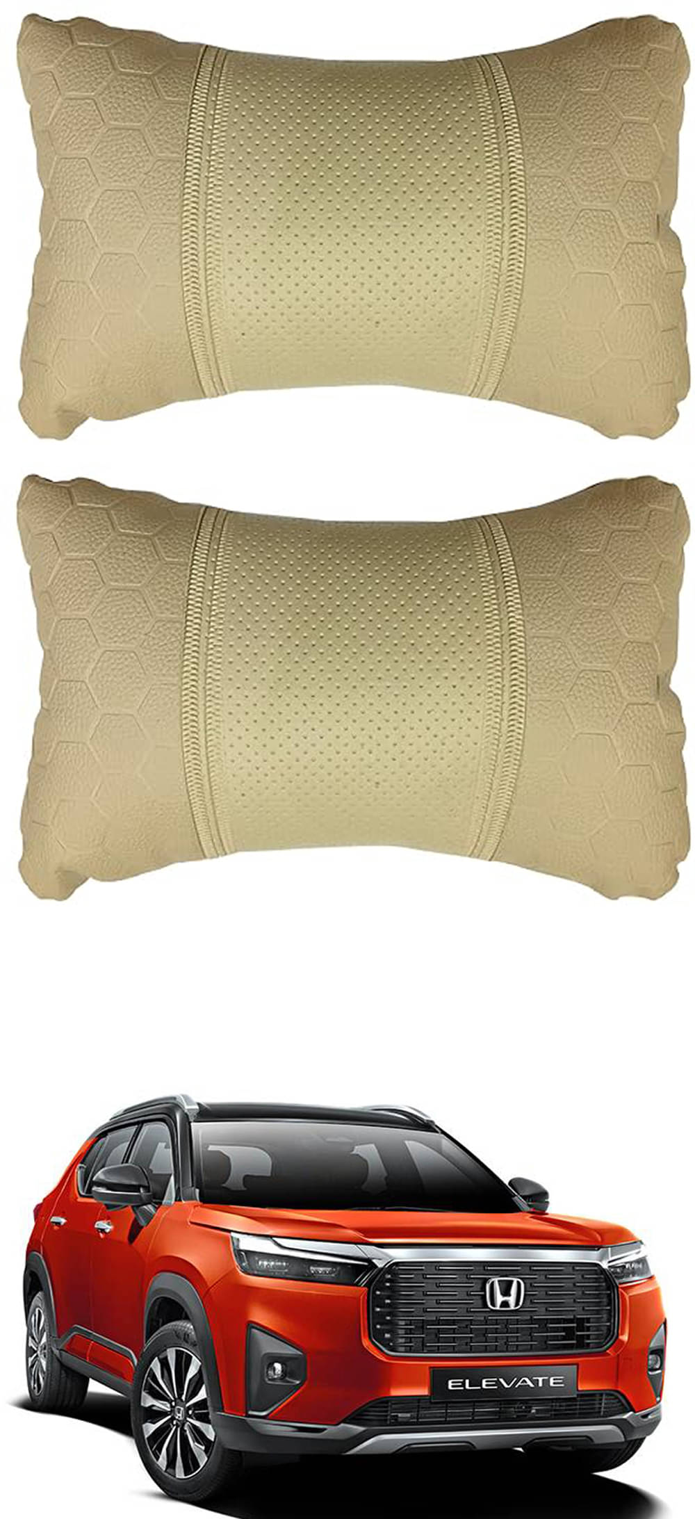     			JVG Neck Cushions Set of 2 Beige