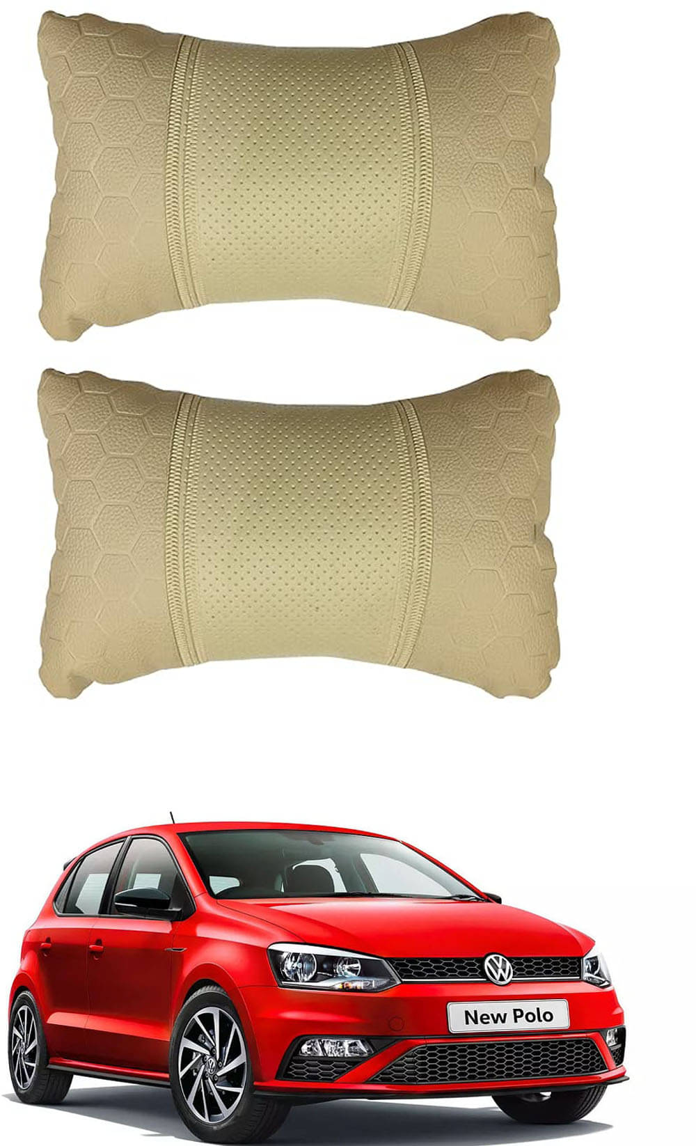    			JVG Neck Cushions Set of 2 Beige