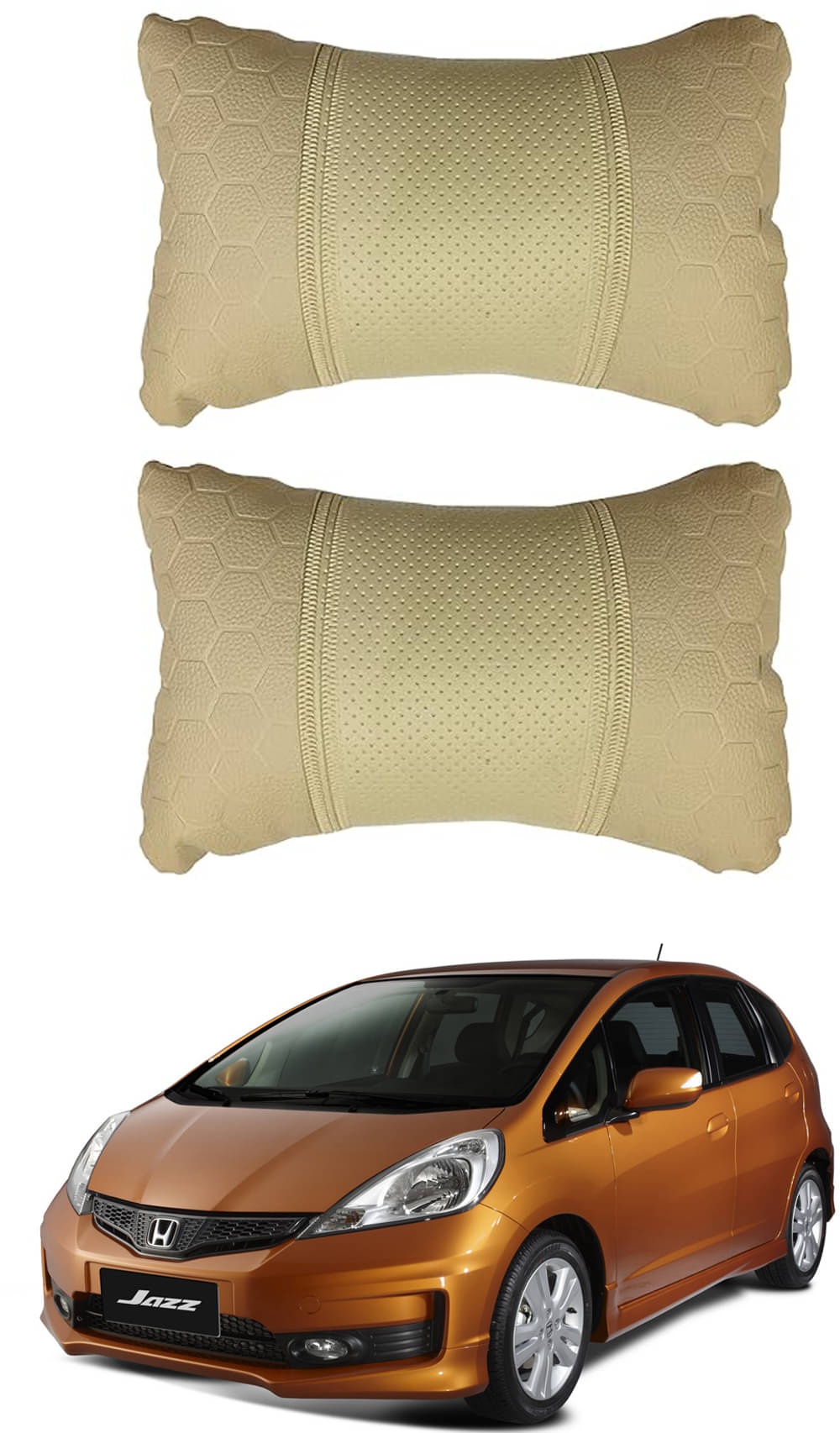     			JVG Neck Cushions Set of 2 Beige