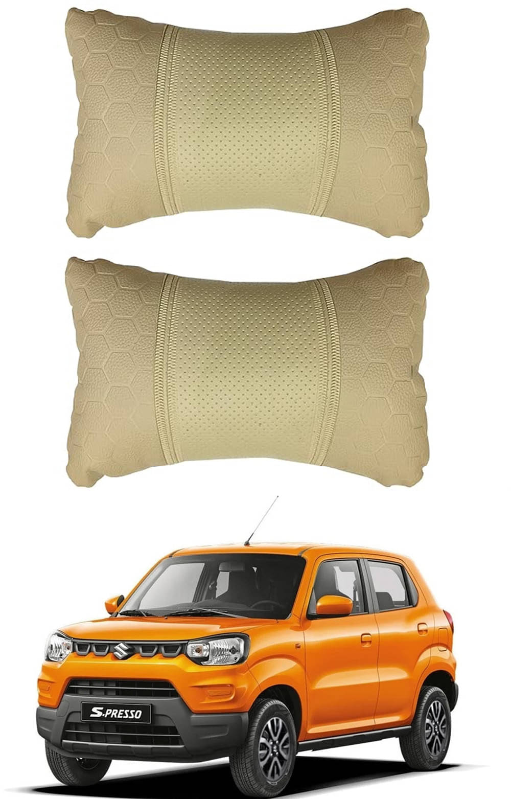     			JVG Neck Cushions Set of 2 Beige