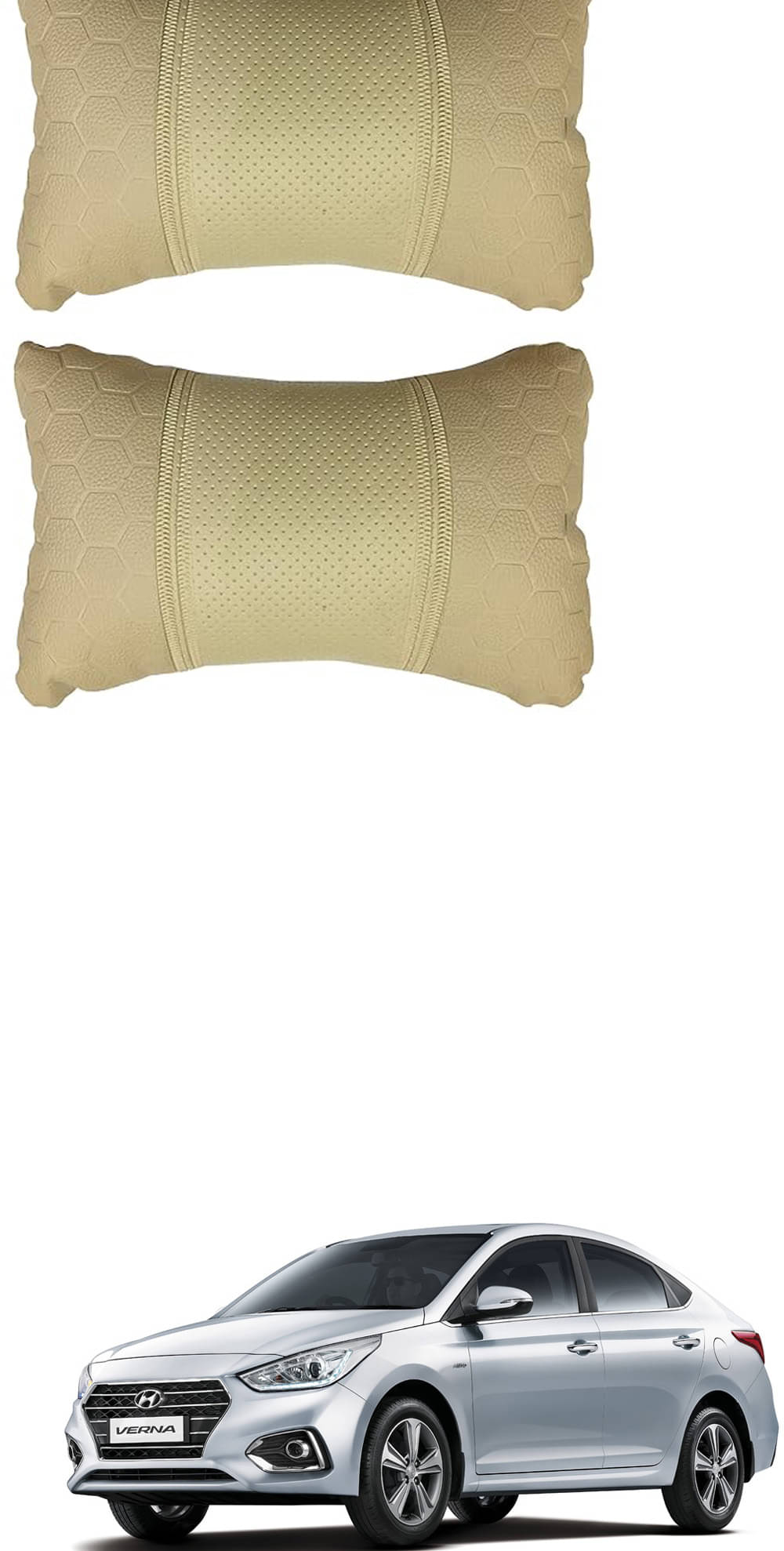 JVG Neck Cushions Set of 2 Beige JVG Neck Cushions Set of 2 Beige