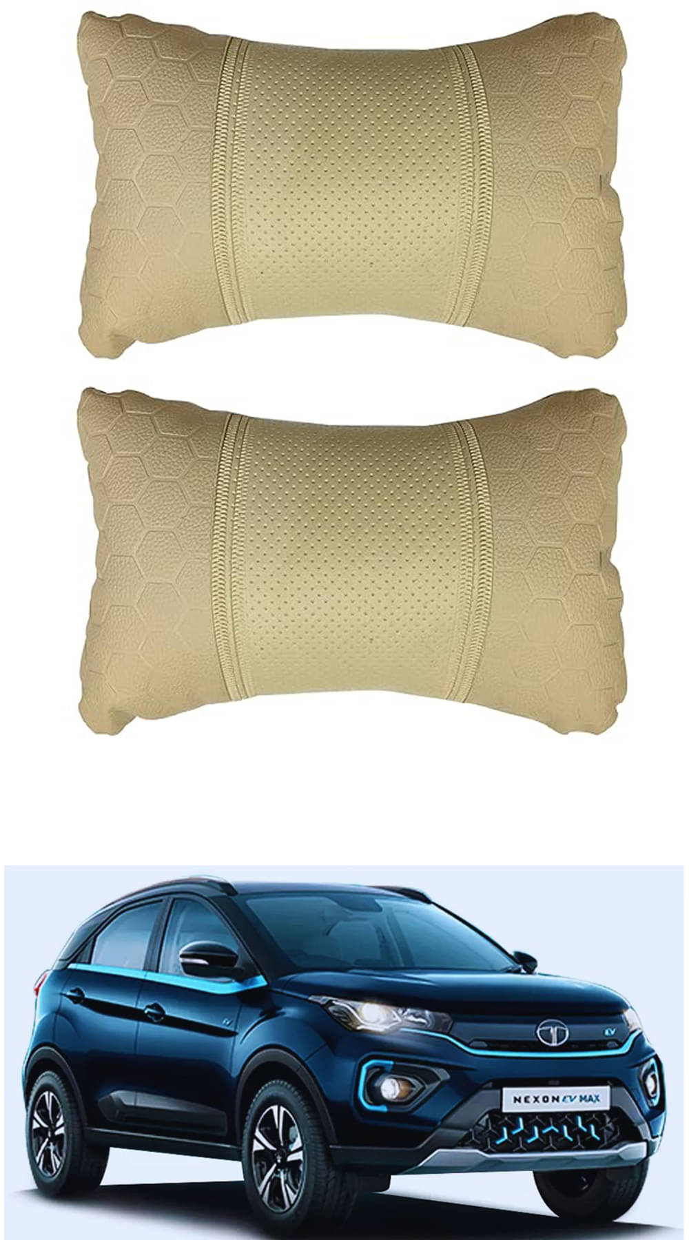 JVG Neck Cushions Set of 2 Beige JVG Neck Cushions Set of 2 Beige
