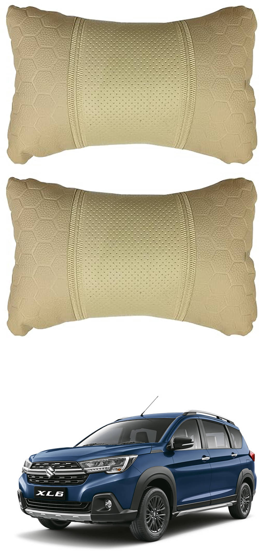 JVG Neck Cushions Set of 2 Beige JVG Neck Cushions Set of 2 Beige