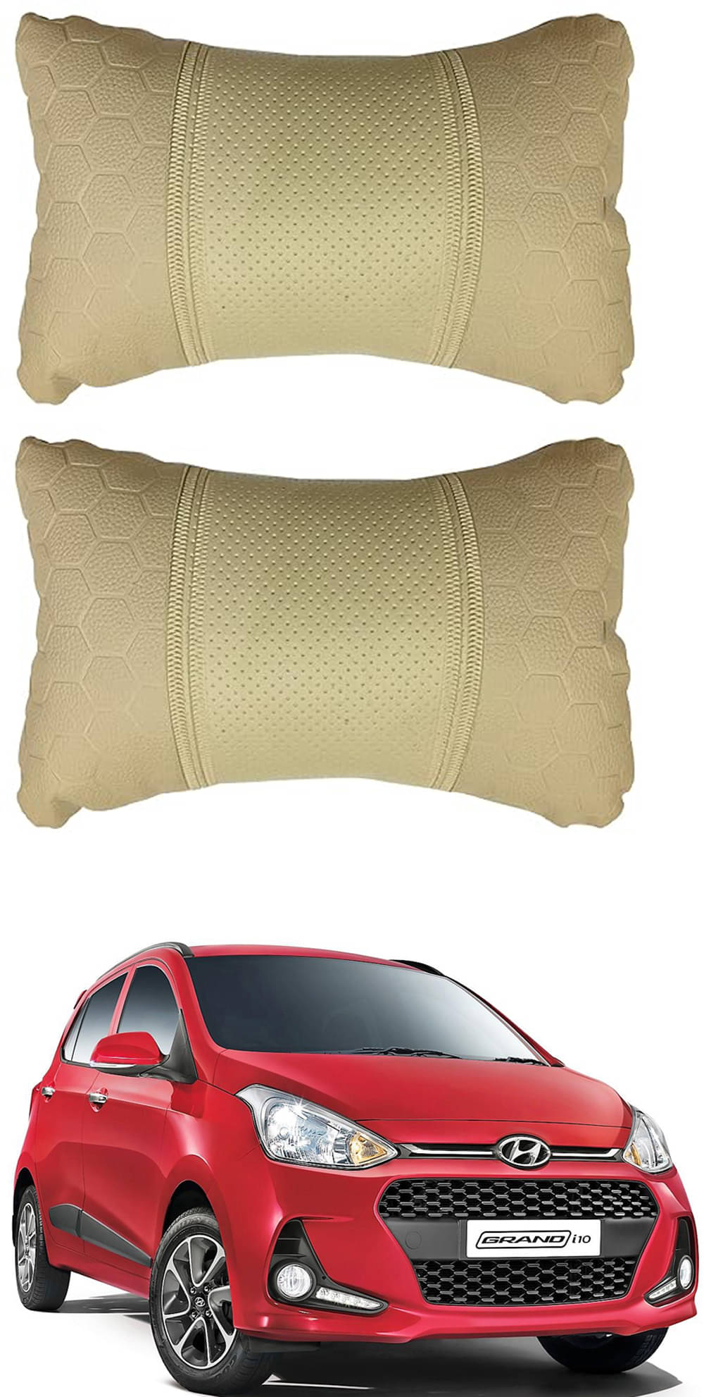     			JVG Neck Cushions Set of 2 Beige
