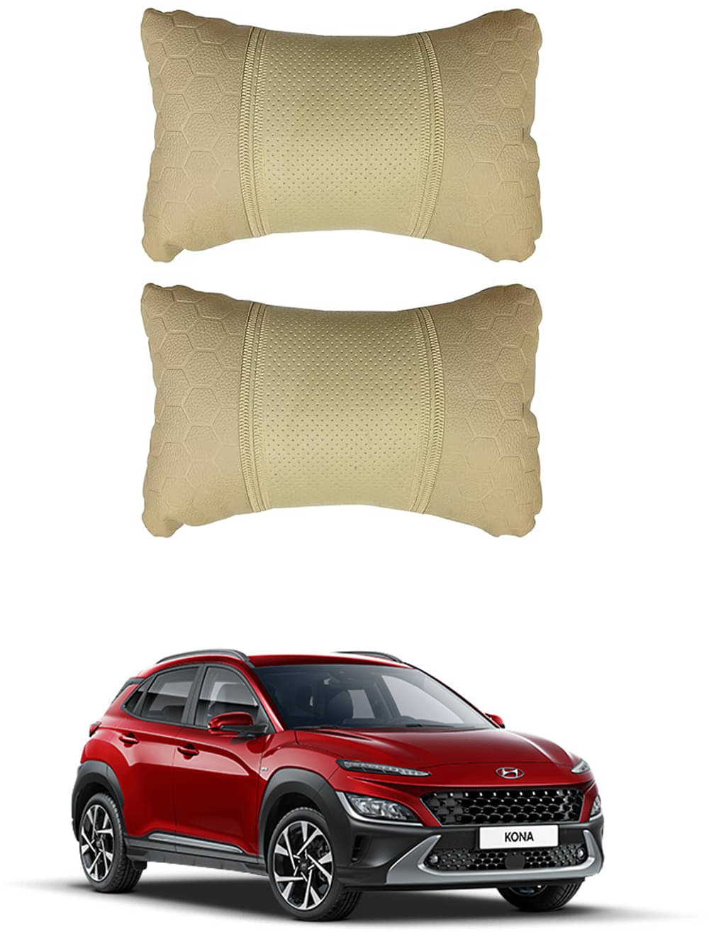 JVG Neck Cushions Set of 2 Beige JVG Neck Cushions Set of 2 Beige