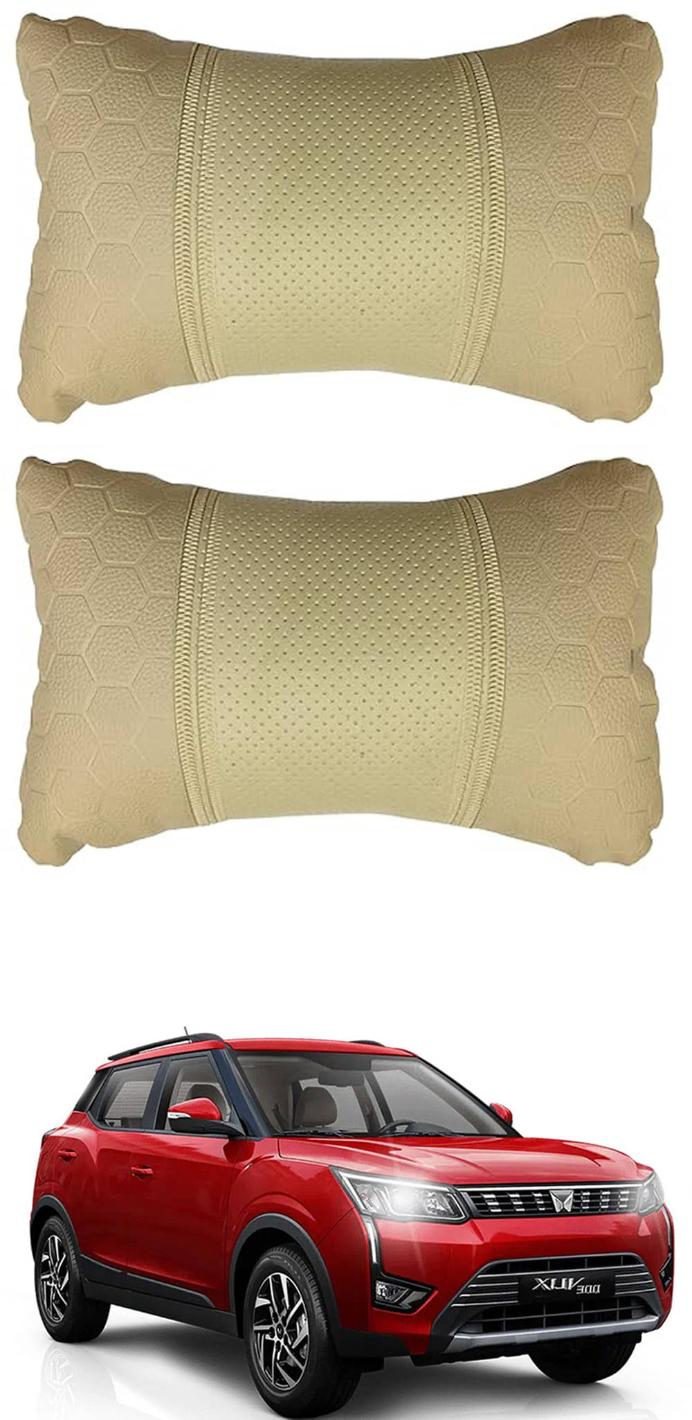     			JVG Neck Cushions Set of 2 Beige