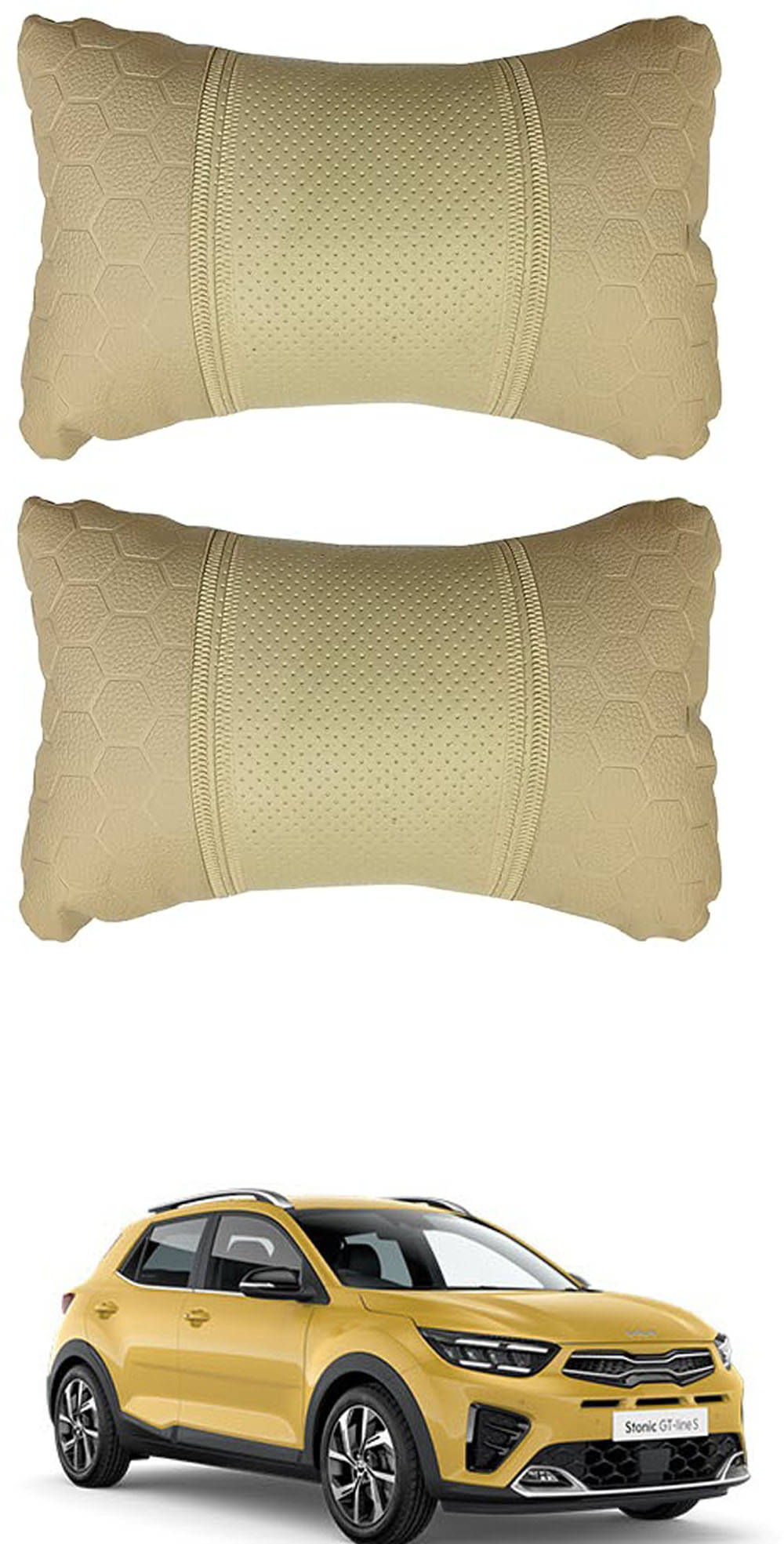     			JVG Neck Cushions Set of 2 Beige