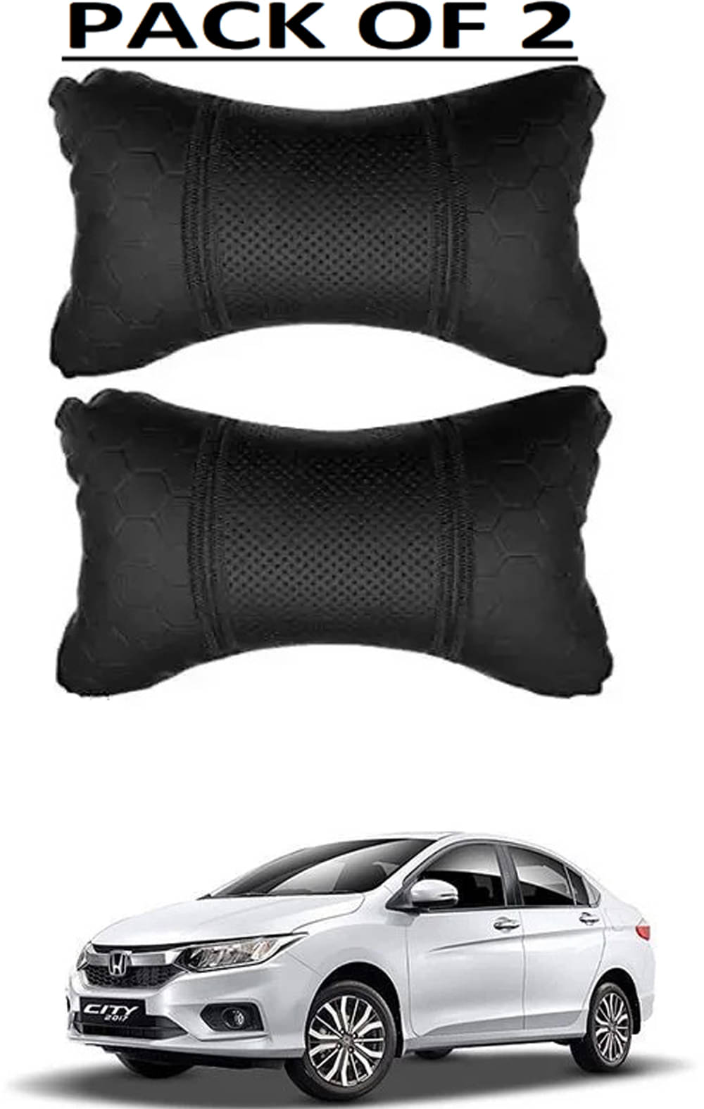     			JVG Neck Cushions Set of 2 Black