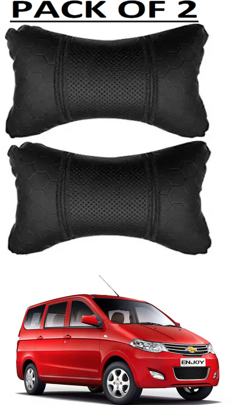     			JVG Neck Cushions Set of 2 Black