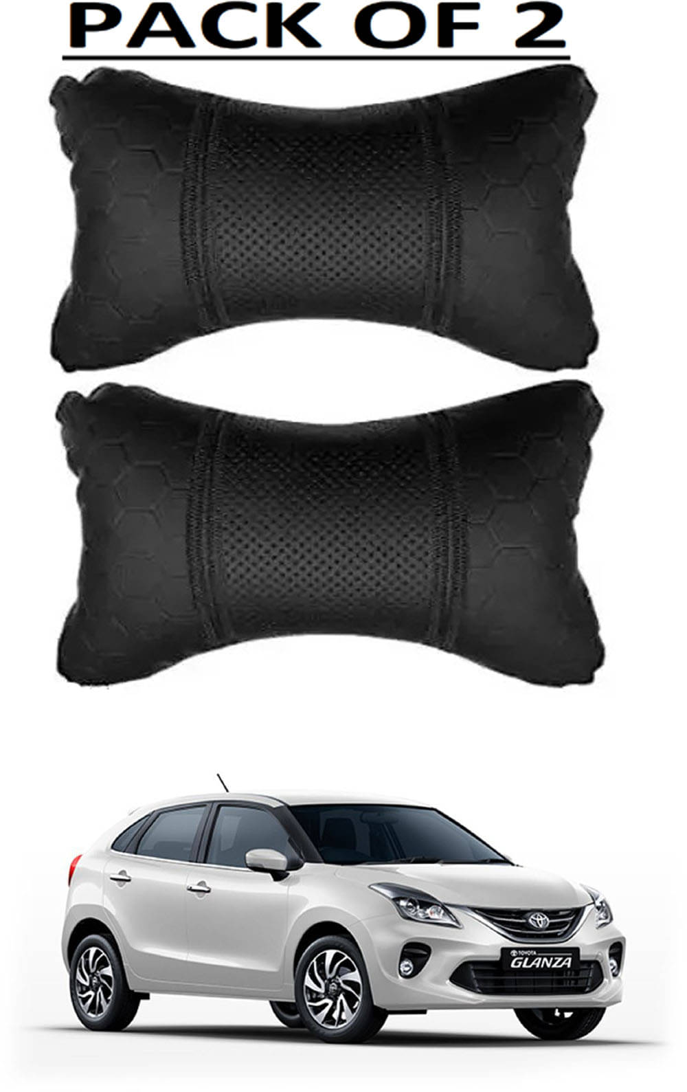     			JVG Neck Cushions Set of 2 Black