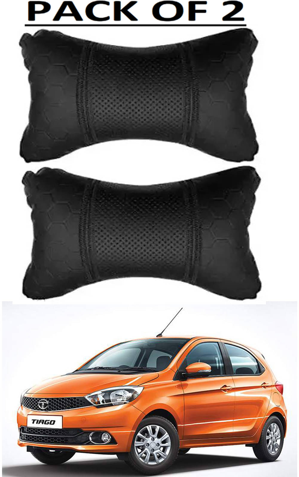 JVG Neck Cushions Set of 2 Black JVG Neck Cushions Set of 2 Black