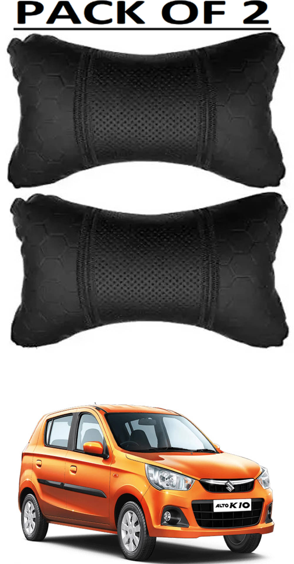     			JVG Neck Cushions Set of 2 Black