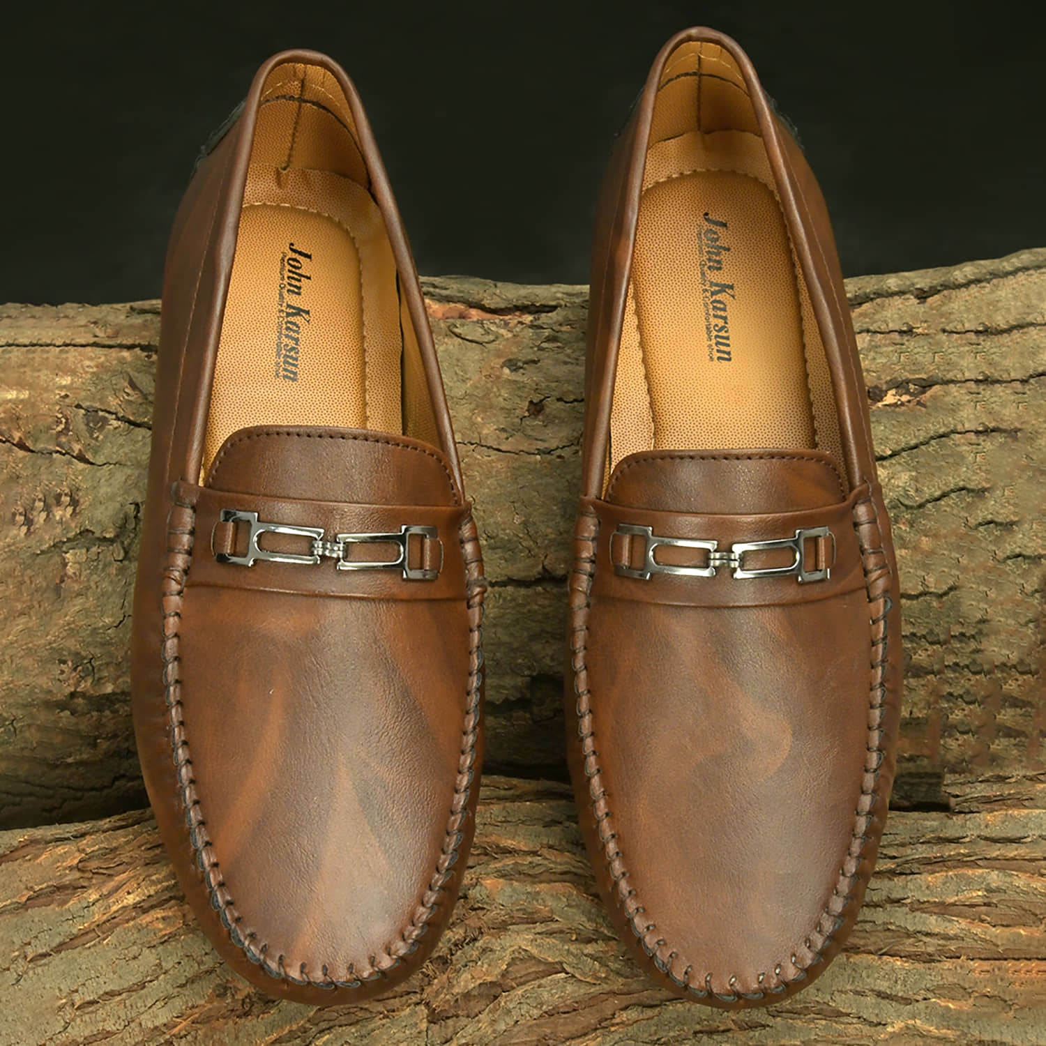 John Karsun Brown Men's Hazel - Formal Shoes | Buy online on ZillyBuy