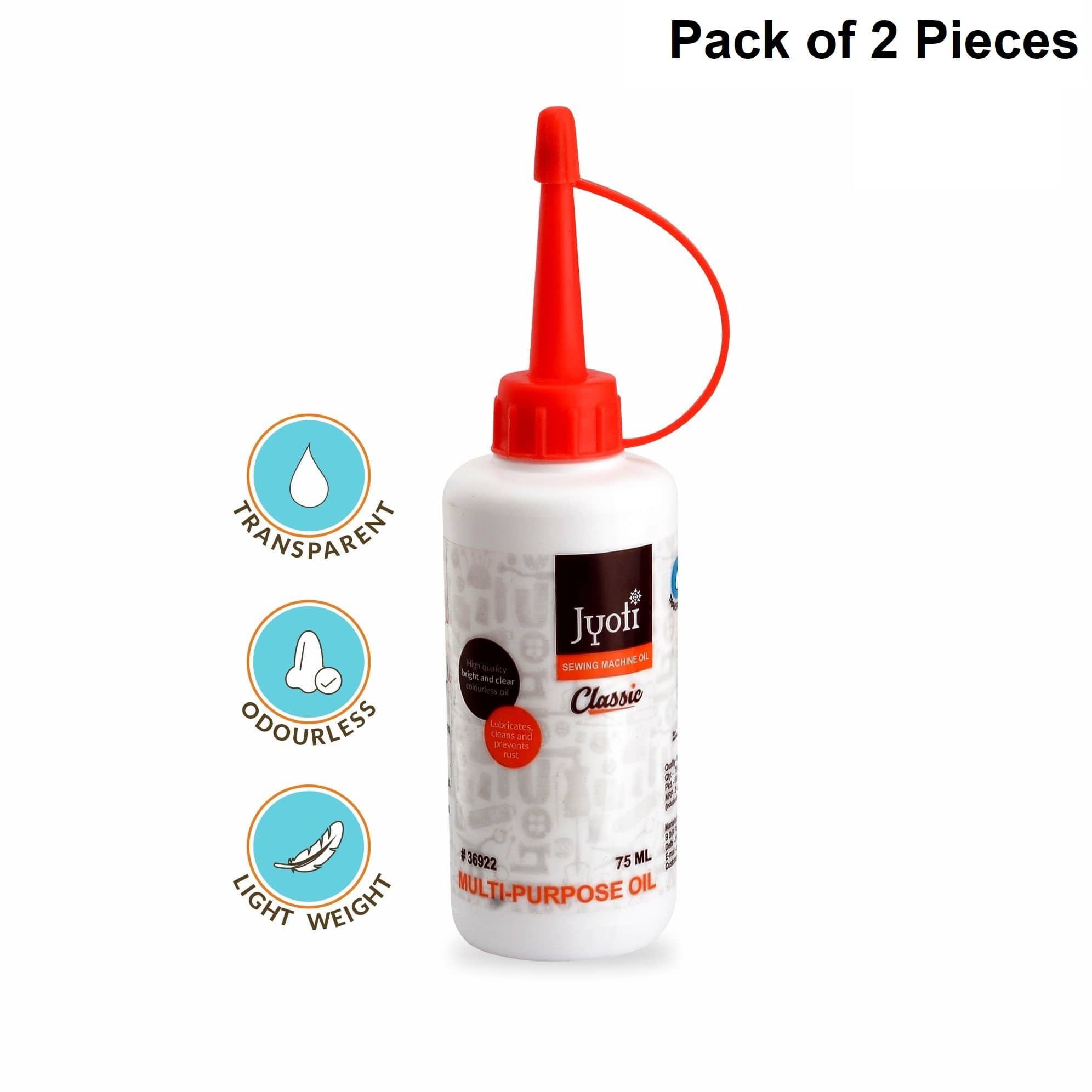 Jyoti Sewing machine Lubricating Oil ( Pack of 2 ) - Stationery | Buy online on ZillyBuy