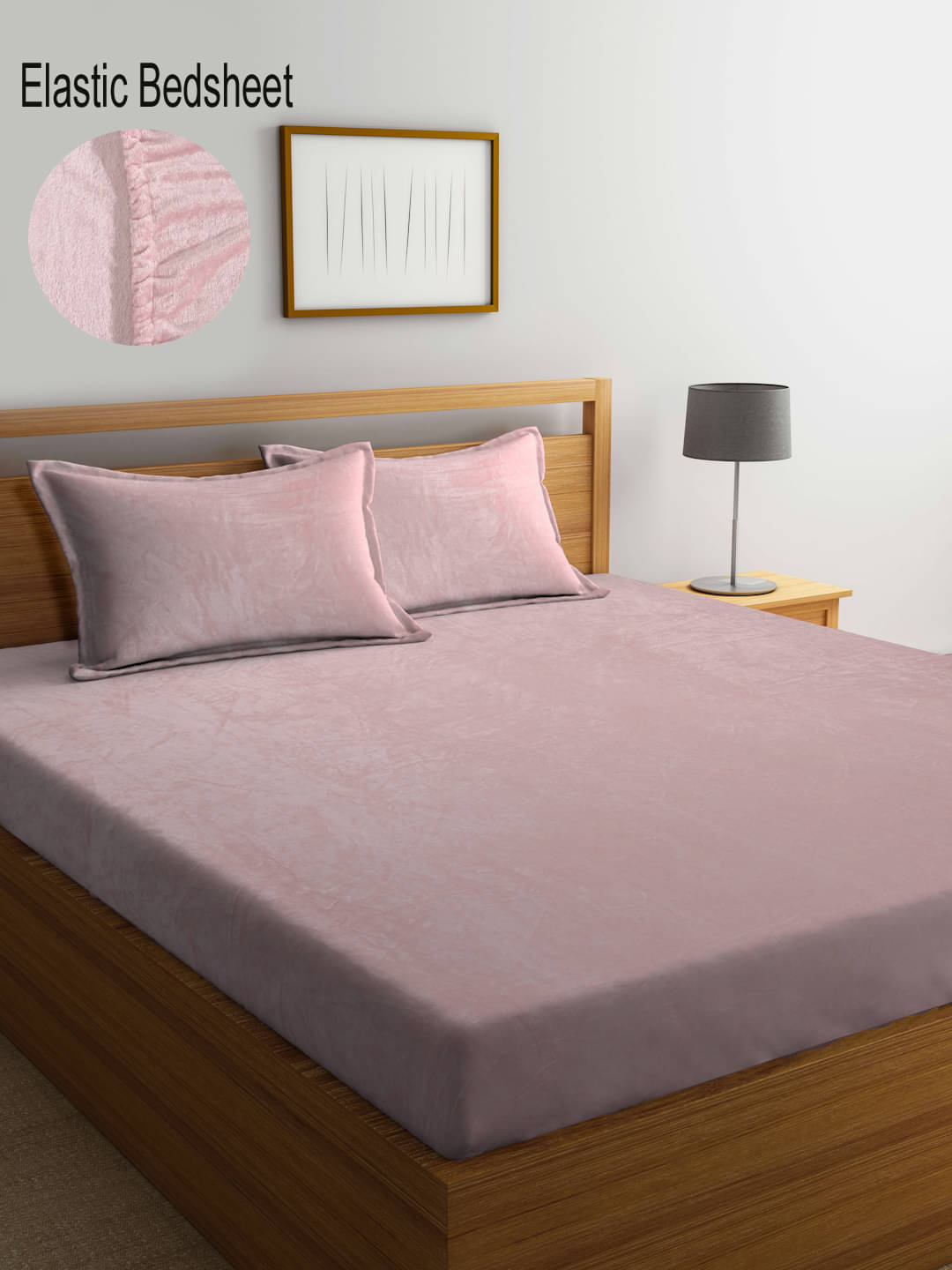 Klotthe Fleece 1 Double Bedsheet with 2 Pillow Covers ( Pink ) Klotthe Fleece 1 Double Bedsheet with 2 Pillow Covers ( Pink )