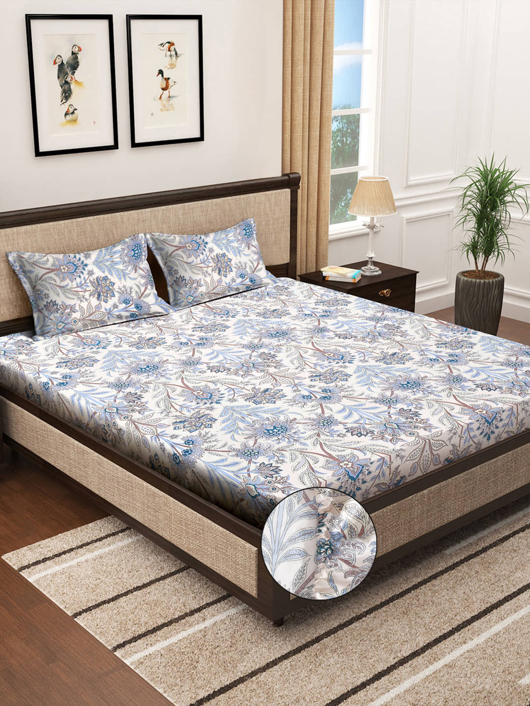 Klotthe Poly Cotton 1 Double Bedsheet with 2 Pillow Covers ( Multicolor )     			Klotthe Poly Cotton 1 Double Bedsheet with 2 Pillow Covers ( Multicolor )