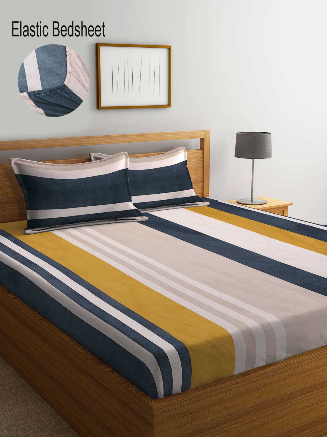Klotthe Poly Cotton 1 Double Bedsheet with 2 Pillow Covers ( Multicolor ) Klotthe Poly Cotton 1 Double Bedsheet with 2 Pillow Covers ( Multicolor )
