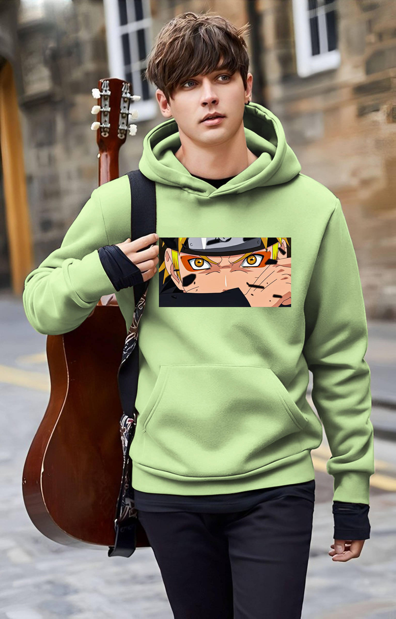     			Lecowar Fleece Hooded Men's Sweatshirt - Green ( Pack of 1 )