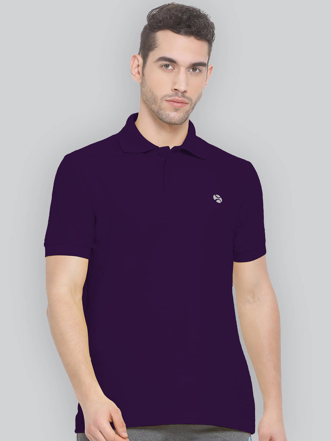 Lux Nitro Pack of 1 Cotton Blend Regular Fit Solid Half Sleeves Men's Polo T Shirt ( Purple ) Lux Nitro Pack of 1 Cotton Blend Regular Fit Solid Half Sleeves Men's Polo T Shirt ( Purple )